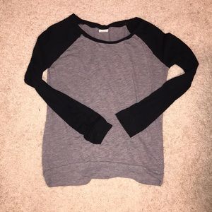 PINK long sleeve  baseball style shirt size small